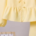 thumbnail image 4 of Hessimy Warm Long-Sleeve PJ Sets for Girls and Boys Comfy, Funny Kids' Pajama Sets fall+pajamas+Toddler Girl Boy(Yellow,8-9 Years), 4 of 6