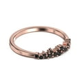 thumbnail image 3 of 0.25ct Aurora Black Diamond Moissanite 18K Rose Gold Over Silver Wedding Band, 3 of 4