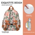 thumbnail image 5 of Rustic tropical flower and leaves laptop bag, waterproof and roomy, featuring wildflowers, blossoms, and Hummingbirds, ideal for school or travel., 5 of 6