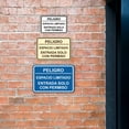 thumbnail image 4 of Signs ByLITA Classic Framed Peligro Espacio Limitado- Entrada solo con permiso Door or Wall Sign Easy Installation | Health And Safety | Building And Hospitality Sign (Ivory/Dark Brown) - Large, 4 of 8