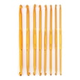 thumbnail image 1 of Fdit Crochet Hook,8Pcs Golden Alumina Double End Crochet Hook Knitting Needle Set Weave Craft, 1 of 9