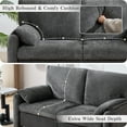 thumbnail image 3 of JONPONY 70" Loveseat, Cloud Couch with Wide Arms for Small Spaces , Down Backrest Sofas for Apartment,Grey, 3 of 9