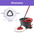 thumbnail image 2 of 2 Pack Microfiber Mop Replacement Heads for O-Ceda EasyWrin Spin Mop - Easy Cleaning Spin Mop Refills, 2 of 9