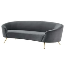 Sofa, Grey Gray, Velvet, Modern Contemporary, Mid Century Living Hotel Lounge Cafe Lobby