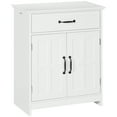 thumbnail image 2 of kleankin Freestanding Bathroom Cabinet, Modern Bathroom Storage Cabinet with Storage Drawer, 2 Doors & Adjustable Shelf, White, 2 of 9