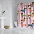 thumbnail image 2 of Colorful Funny Dachshund Shower Curtain 72"x72" ,Bathroom Decorative Shower Curtains Set with 12 Hooks,Modern Waterproof Washable Shower Curtain, 2 of 6