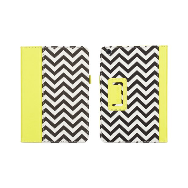 Griffin Ipad Mini Folio With Workstand Case Yellow Zig Zag