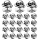 thumbnail image 1 of 50pcs Empate de embrague de mariposa tachuelas de alfileres en blanco con parte posterior del embrague (Chrome), 1 of 5