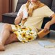 thumbnail image 5 of Balery European-style Pattern Sunflower A Pantalones cortos de pijama de punto de algodón para hombre con cinturilla y bolsillos-X-Large, 5 of 6