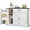 White+Black, variant on Aiho Coffee Bar Cabinet with Drawers & Doors, Sideboard Buffet Storage for Kitchen & Living Room, White