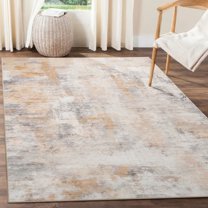 GUUCHA 4'x6'Abstract Rug Living Room Area Rug Soft Carpet for Bedroom,Khaki/Gray