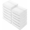 Pack of 12 Washcloth Towel Set Premium Cotton 700 GSM 12x12" White