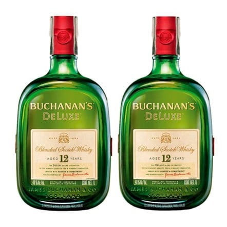 Whisky Buchanans Blend 12 Años 1 L Pack 2 Botellas