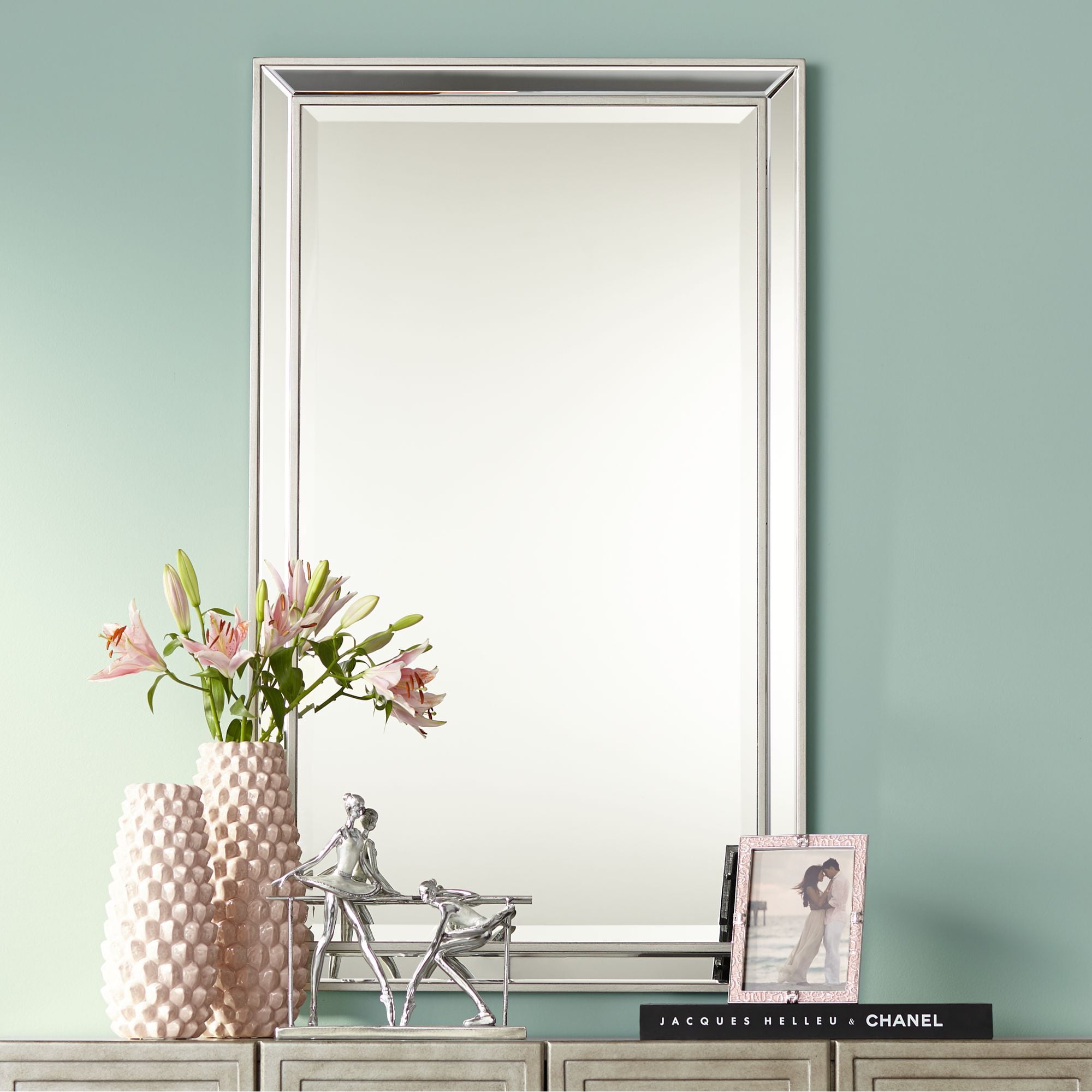 Noble Park Helena Rectangular Vanity Accent Wall Mirror Modern Beveled
