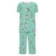 thumbnail image 5 of Pantalones de Mujer Casual Recortado Botón Suelto Ajuste Impreso con Manga Larga Superior, Diseño de Cuello de Jardín para el Uso Diario de Primavera, 5 of 6