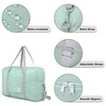 thumbnail image 4 of For Spirit Airlines Personal Item Bag 18x14x8, Foldable Travel Duffel Bag with Shoulder Strap, Underseat Tote Carry on Luggage Duffle Overnight (Mint Green), 4 of 7