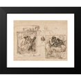 thumbnail image 2 of Albert Besnard 24x19 Black Modern Framed Museum Art Print Titled - Double Sketch for the Magazine ‘Paris-Rome’ (1918), 2 of 5