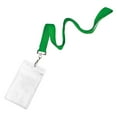 thumbnail image 2 of YOYOGO 12 Pack Cruise Lanyard with Waterproof ID Card Holder Colorful Solid Color Durable Lanyard with Badge ID Holder for Badge Card and Carnival Sail (Green), 2 of 5