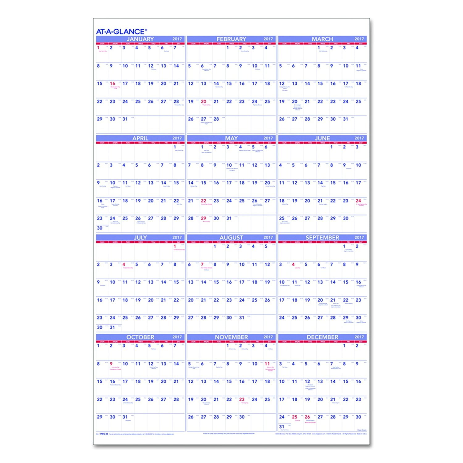 Paper Wall Calendar 2017 Yearly 24 X 36 Non Erasable Pm12 28 Paper Wall Calendar 2017 Yearly 24 X 36 Non Erasable Pm12 28 Vertical Easy Monthly 24x36 48 Start Verticalhorizontal Erase Restickable Undated Dry