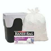 Webster HAB6FW130 Handi Bag 8 Gallon Super Value Pack Waste Basket Bag, 0.6 Mil, 24" Height x 22" Width, White (Case of 130)