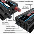 thumbnail image 2 of New 4000w 12v 220v/110v Led Ac Car Power Inverter Converter Charger Adapter Inversor Dual Usb Transformer Modified Sine Wave, 2 of 5