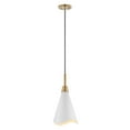 thumbnail image 4 of 60/7477-Nuvo Lighting-Tango - 1 Light Large Pendant In Mid-Century Modern Style-20.13 Inches Tall and 15 Inches Wide-Matte White/Burnished Brass, 4 of 5