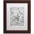 thumbnail image 1 of Trademark Fine Art "Hamsa Hand" Canvas Art by KCDoodleArt White Matte, Wood Frame, 1 of 1