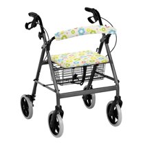 HELLHERO Colored Flowers Walker Covers Easy to Clean Rollator Walker Seat Covers Removable Easy to Use
