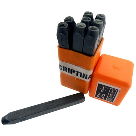 Hardened Steel Punches 9 Pc. Hardened Steel Number Punch Set In Fancy