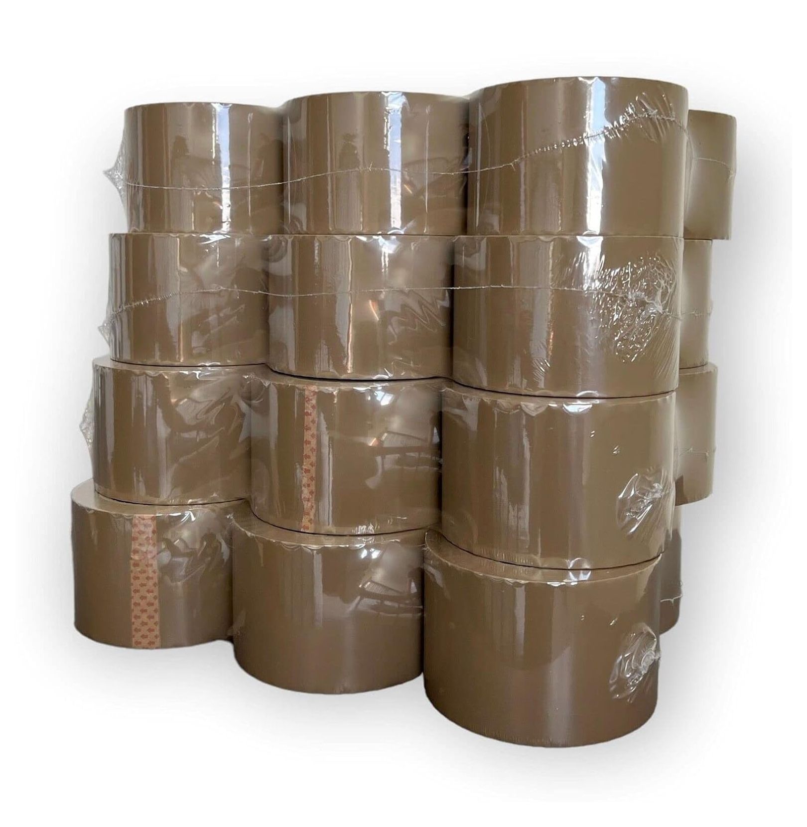 Heavy Duty Tan Packing Tape 24 Rolls 3 Inch x 110 Yards (330 Feet) Per Roll Carton Sealing Tape for Shipping Packaging Moving Office Storage & Tape Gun Refills 1.8 Mil 3960 Total Yards