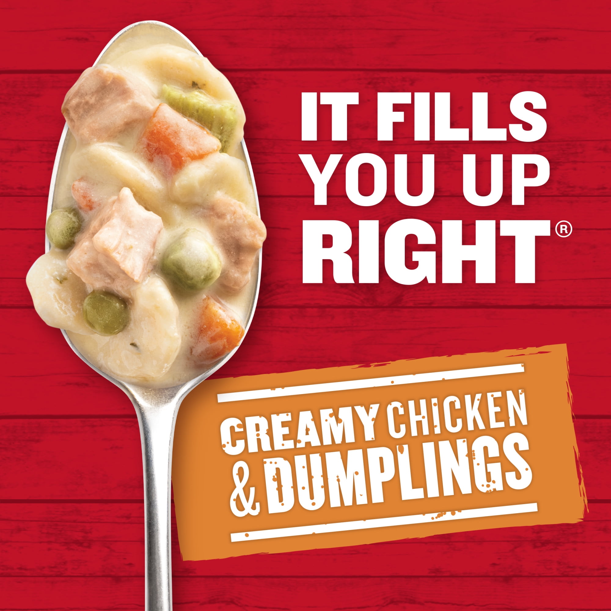 (8 pack) Campbell’s Chunky Creamy Chicken and Dumplings Soup, 15.25 oz Bowl
