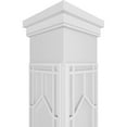 thumbnail image 4 of Ekena Millwork 10"W x 9'H Craftsman Classic Square Non-Tapered Shaker Fretwork Column w/ Prairie Capital & Prairie Base, 4 of 8
