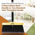 thumbnail image 2 of Fuller Brush Wooden House Broom - Heavy-Duty Wide Wood Sweeper Head with Long Bristles for Sweeping Indoor-Outdoor and 2-Pc Black Steel Handle - Available in 2 Sizes Perfect for Household & Yard Use, 2 of 8