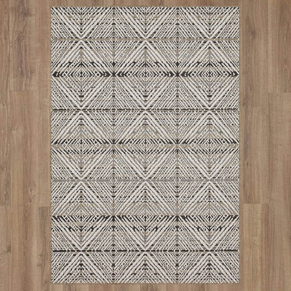 Mohawk Home Taos Geometric Outdoor Area Rug, Dark Grey, 10' x 13'