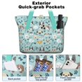 thumbnail image 2 of Tote Bag for Women - Cute Akita Dog Beagle Bulldog Rottweiler Dachshund Shoulder Bag - Large Utility Work Duffle Bag with Zipper Handbag for Travel, Work, Sprots, 2 of 5