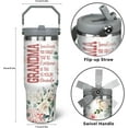 thumbnail image 5 of 30oz Grandma Tumbler with Handle and Straw, Stainless Steel Insulated Nana Cup with Top Handle and Lid, Grandma Coofee Mug Christmas Birthday Gifts for Grammy/Gigi/Mimi, 5 of 6