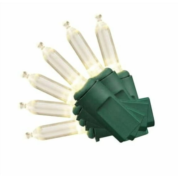 100 Cool White Mini LED Holiday Lights Indoor/Outdoor 28' 10" Length