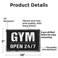 thumbnail image 2 of Open 24 7 Gym Home Fitness Center 7 Inch x 10 Inch Novelty Aluminum Metal Sign No Excuses Just Reps Durable Weatherproof Perfect for Home Gyms Garages Studios Fun Gift for Athletes, 2 of 6