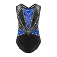 thumbnail image 1 of Linjinx Gym Leotards for Girls Ballet Dance Bodysuits Rhinestones Sleeveless Figure Skating Jumpsuit Blue 10, 1 of 5