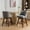 Gray#1, variant on Dining Chairs Rayon Cloth Flocking Linen Dining Chairs Channel Kitchen Dinner Chair Comfy Fabric Upholstered Accent Chair for Dining Room with Curved Solid Wood Legs,Set of 2 (Gray), SW1847GY,Wooden