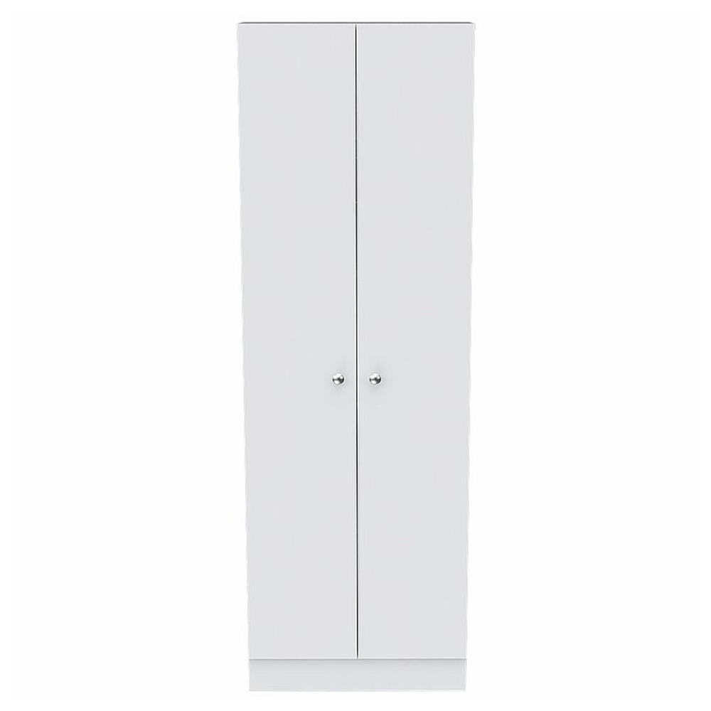 Pemberly Row 70" Modern Engineered Wood Storage Pantry Cabinet in White