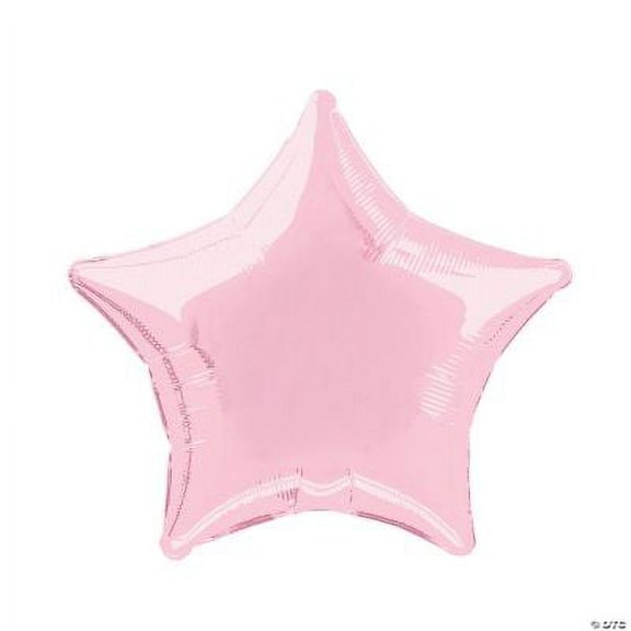 Foil Balloon, Star, 20 in, Pastel Pink, 1ct