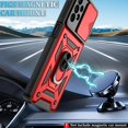 thumbnail image 6 of Galaxy A13 4G Case / A13 4G Lite Case, Samsung Galaxy A13 4G Case with HD Screen Protector, Heavy Duty Shockproof Phone Cover with Magnetic Kickstand Ring for Galaxy A13 4G, Red, 6 of 14