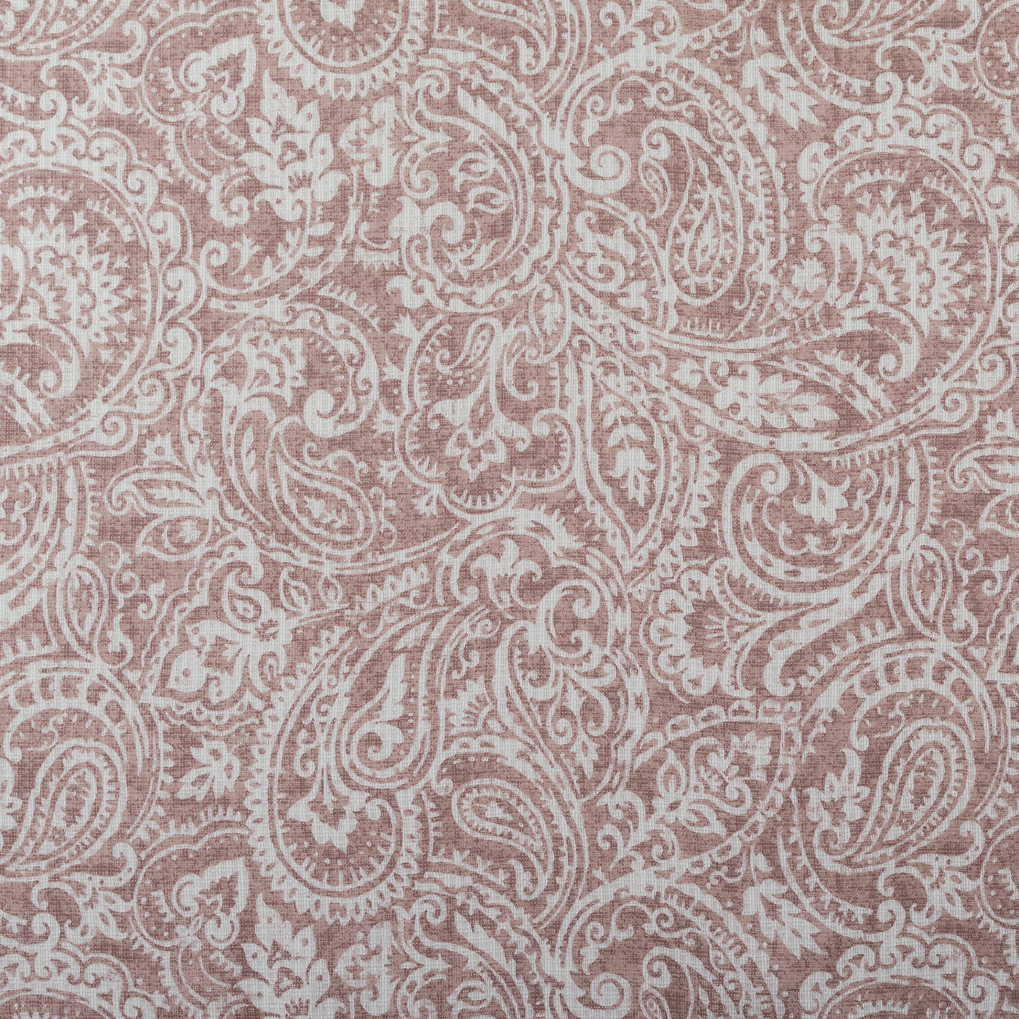 Archaeo Paisley Waffle Weave Cotton Blend Curtain, 50"x84", 50"x84", Rose Quartz