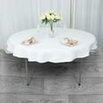 thumbnail image 4 of Efavormart 70" Seamless Premium White Linens Polyester Round Tablecloth Commercial Grade For Wedding Banquet Restaurant, 4 of 11