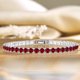 thumbnail image 2 of JeenMata 11 TCW Corte Redondo Enero - Granate - Pulsera de tenis con piedra natal para mujer en diseño de eternidad, 2 of 6