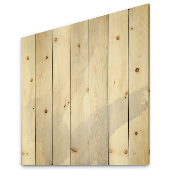 Designart 'minimal geometric Zen III' Transitional Print on Natural Pine Wood