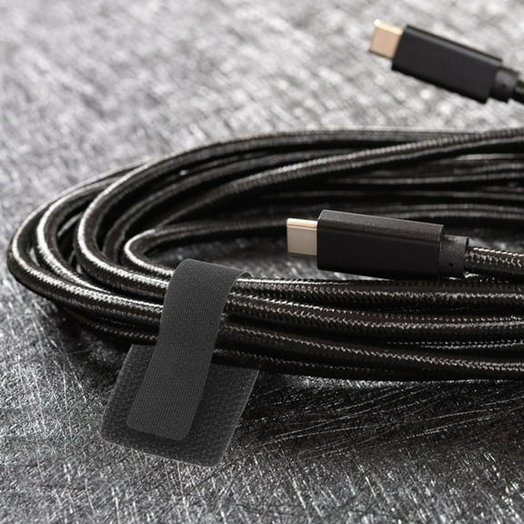 LABELEPH Black Nylon Cable Management Straps for Charger Cords and Kitchen Appliances Easy to Use and Durable 10pcs