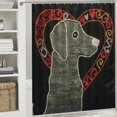 thumbnail image 6 of Orinice Love Heart Dog Bathroom Decor Set, Multi-Size Colorful Luxurious Graphic Print Polyester Fabric Fashion Shower Curtain with Hooks, Chic Modern Design for Bathroom 60x72, 6 of 7