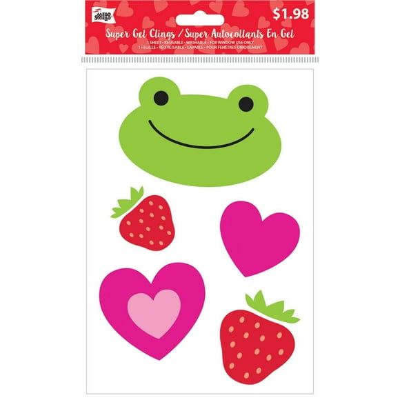 Mello Smello Frog Super Gel Clings - 1 Sheet